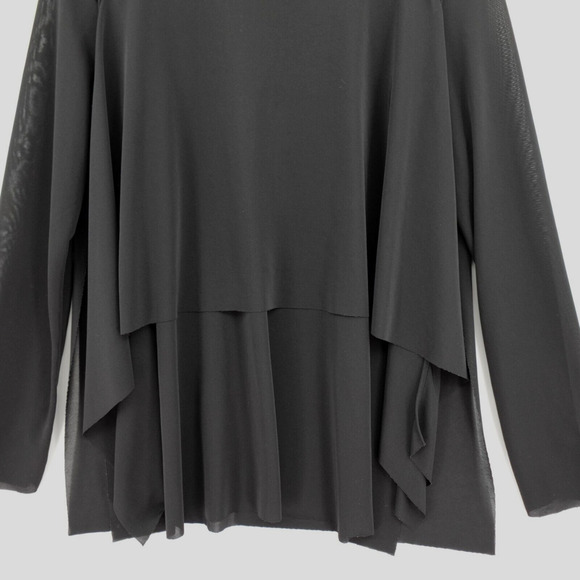 COS Top Womens 10 Black Tiered Tunic Minimalist Corporate Goth Career - Picture 4 of 16